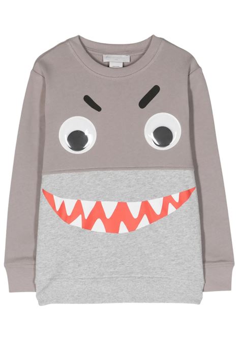 Felpa bambino grigia in cotone STELLA MC CARTNEY | TU4P80/MOGRIGIO